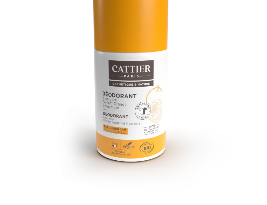 Cattier Deodorant Roll-on 24h Bergamot-sinaas (50 ml)