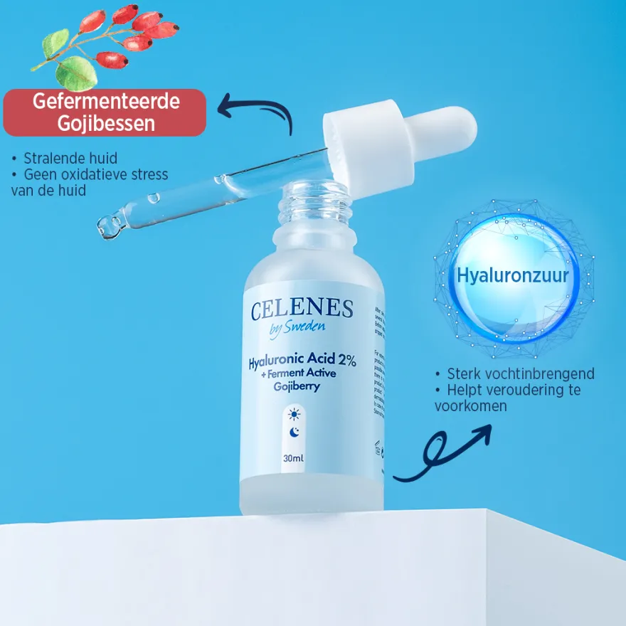Celenes Serum hyaluronic acid + fermented active gojiberry (30 ml)
