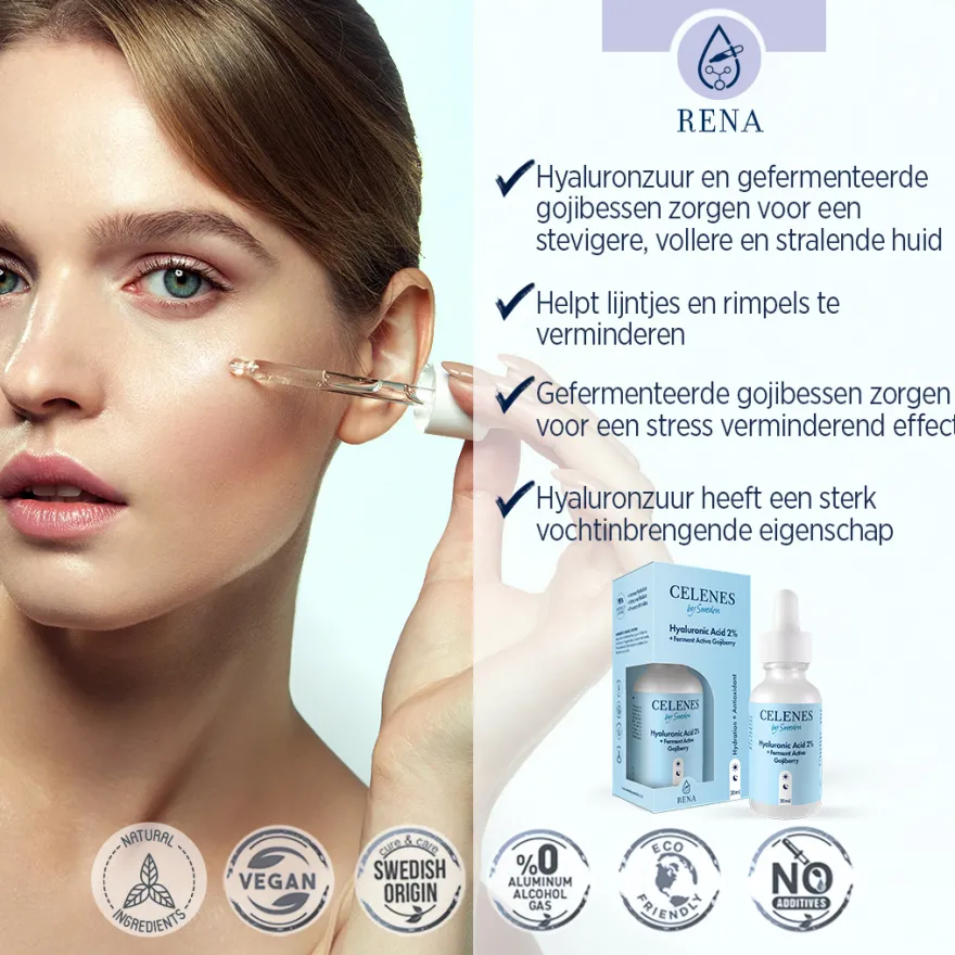 Celenes Serum hyaluronic acid + fermented active gojiberry (30 ml)