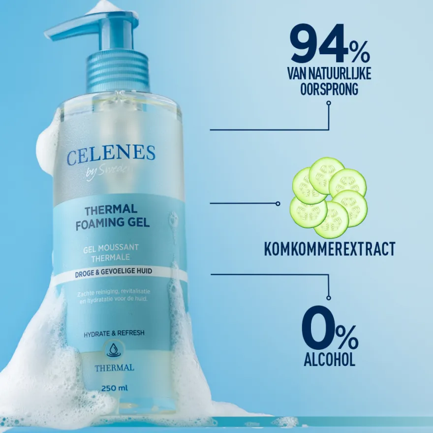 Celenes Thermal foaming gel dry skin (250 ml)