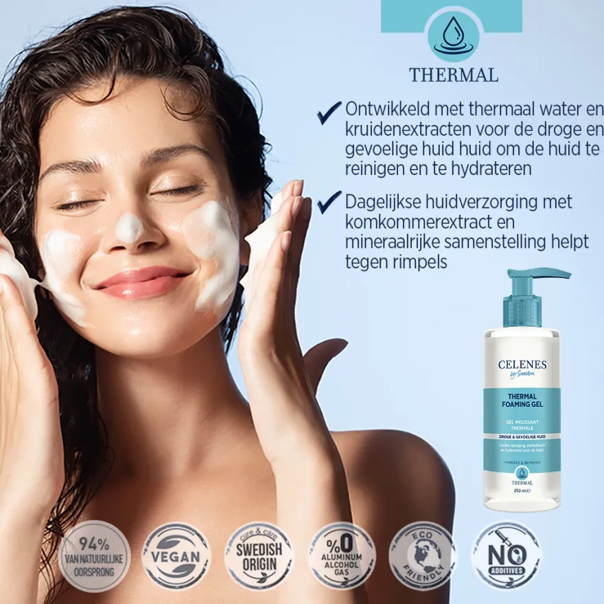 Celenes Thermal foaming gel dry skin (250 ml)
