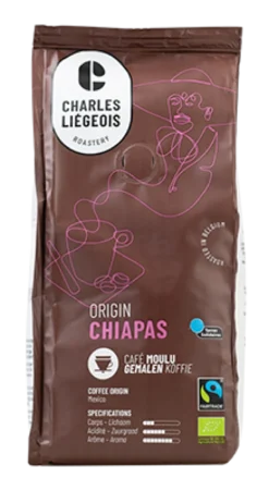 Charles Liégeois Koffie Gemalen Chiapas Bio (250 gr)