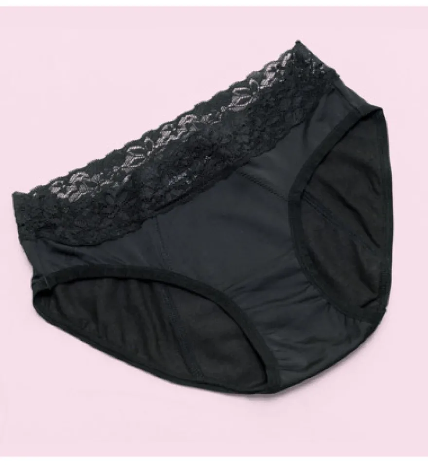 Cheeky Wipes Menstruatie ondergoed Feeling Pretty zw maat 38-40 (1 stuk)