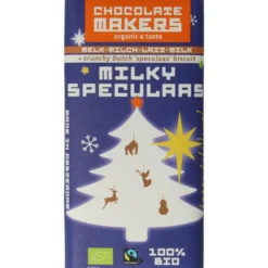 Chocolatemakers Kerstreep Milky Speculaas Bio (80 gr)