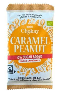 Chokay Caramel Peanut 0% Sugar Chocolate Bar (70 gr)