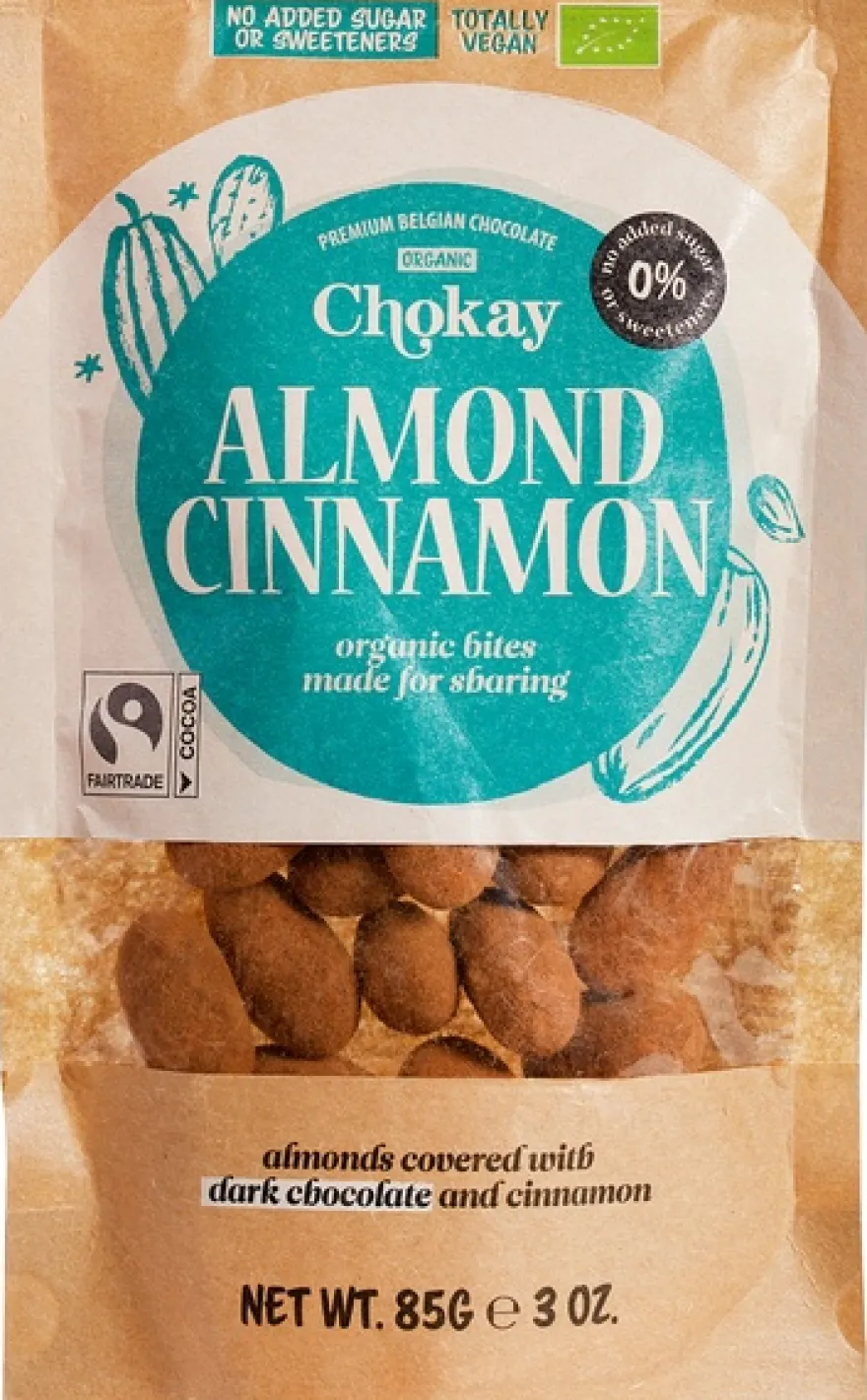 Chokay Chocolate-Bites Almond Kaneel (85 gr)