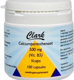 Clark Vitamine B5 pantotheenzuur 500mg (100 capsules)