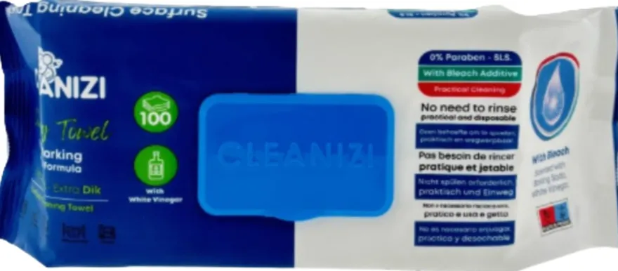 Cleanizi Schoonmaakdoekjes Bleek (100 Stuks)
