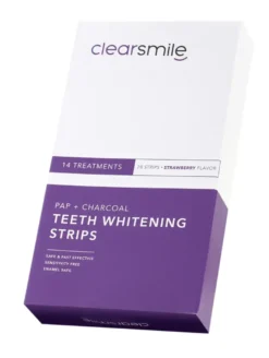 Clearsmile Pap + Charcoal Teeth Whitening Strips Strawberry Flavor (14 stuks)
