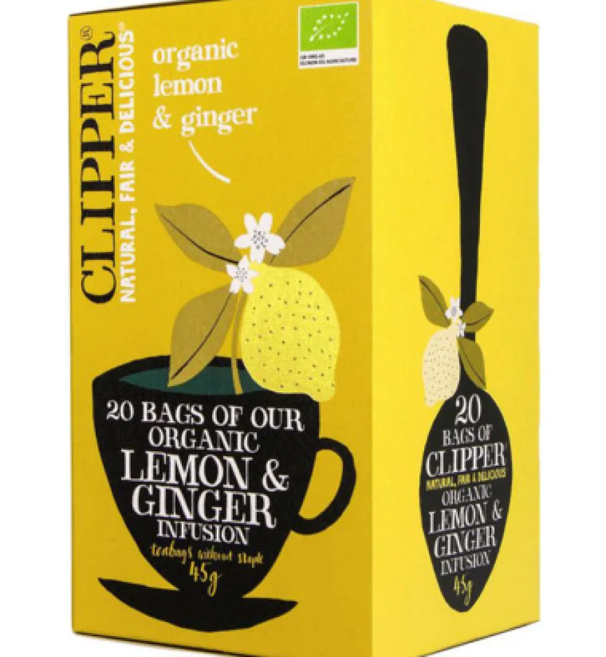 Clipper Lemon & ginger tea bio (20 stuks)