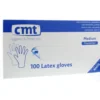cmt Onderzoekshandschoen latex naturel poedervrij M (100 stuks)