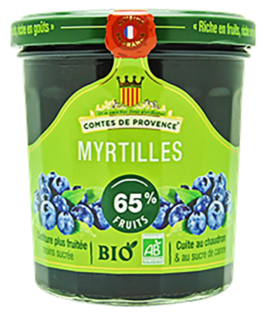 Comtes De Provence Les Comtes De Provence Bosbessen Confituur Bio (350 gr)