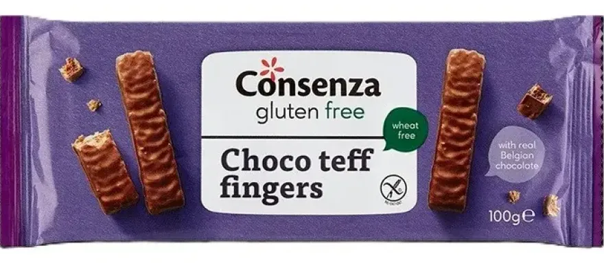 Consenza Gluten Free Choco Teff Fingers (108 gr)