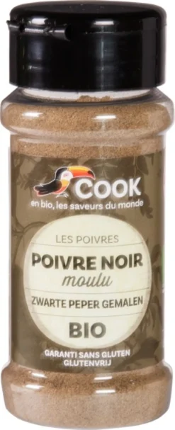 Cook Zwarte Peper Gemalen Bio (45 gr)