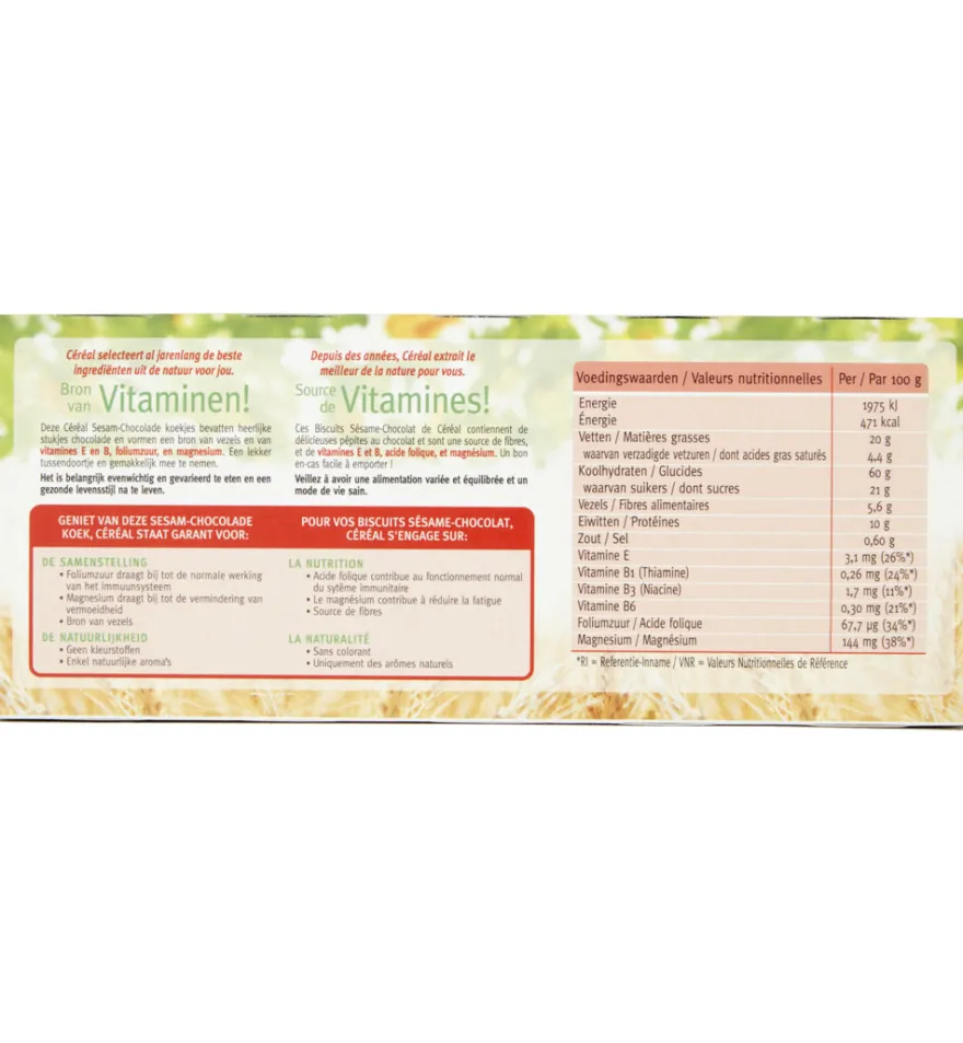 Céréal Koekjes Sesam Chocolade (200 gr)