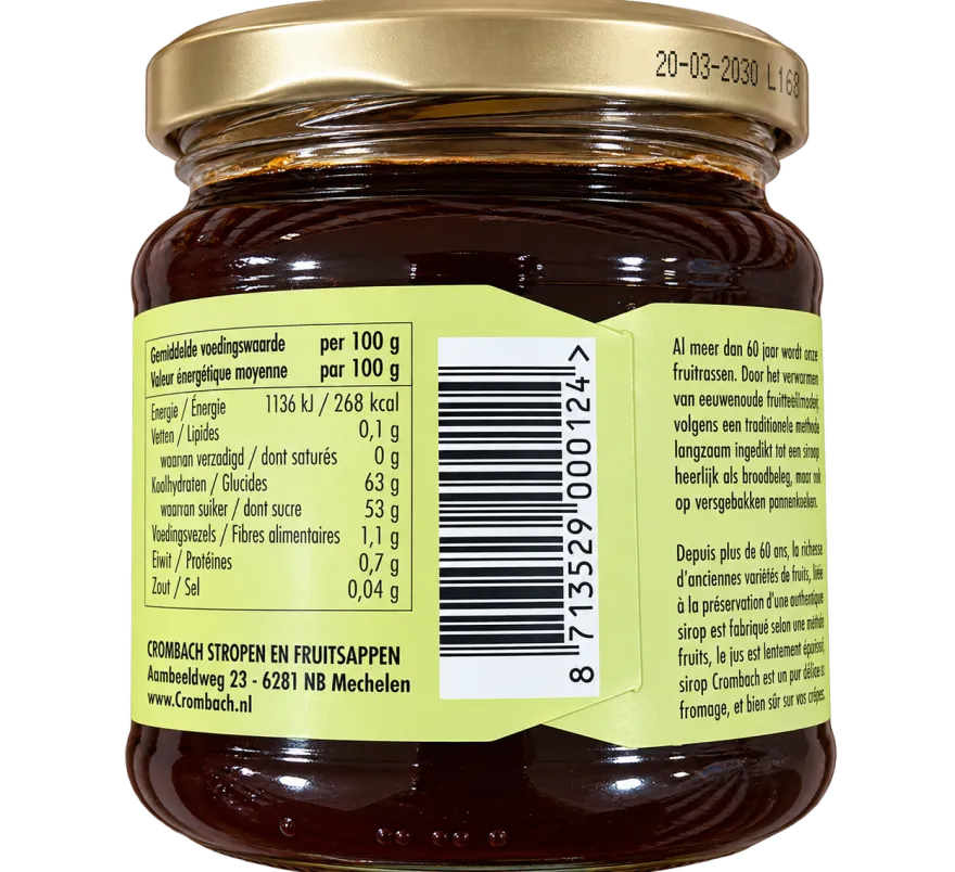 Crombach Peren- Appelstroop (450 gr)