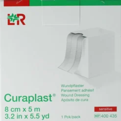 Curaplast Sensitive Wondpleister 5m x 8cm (1 rol)