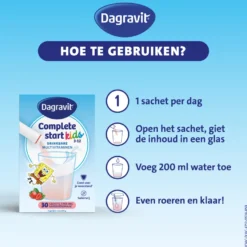 Dagravit Complete Start Drinkbare Multivitaminen Kids 3-5 Aardbei (30 sachets)
