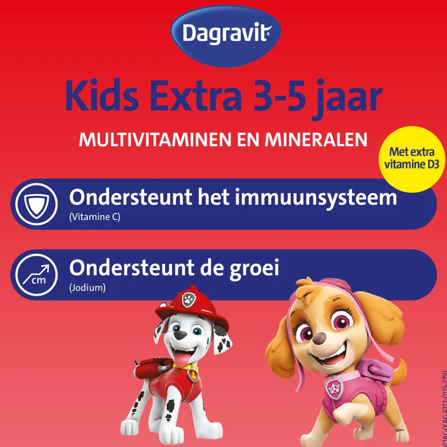 Dagravit Kids Multi 3-5 Jaar Paw Patrol (120 gummies)