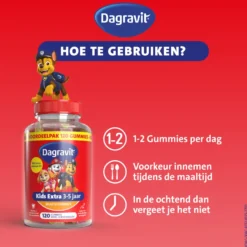 Dagravit Kids Multi 3-5 Jaar Paw Patrol (120 gummies)