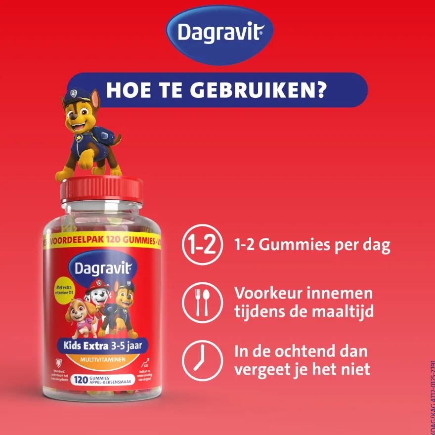 Dagravit Kids Multi 3-5 Jaar Paw Patrol (120 gummies)