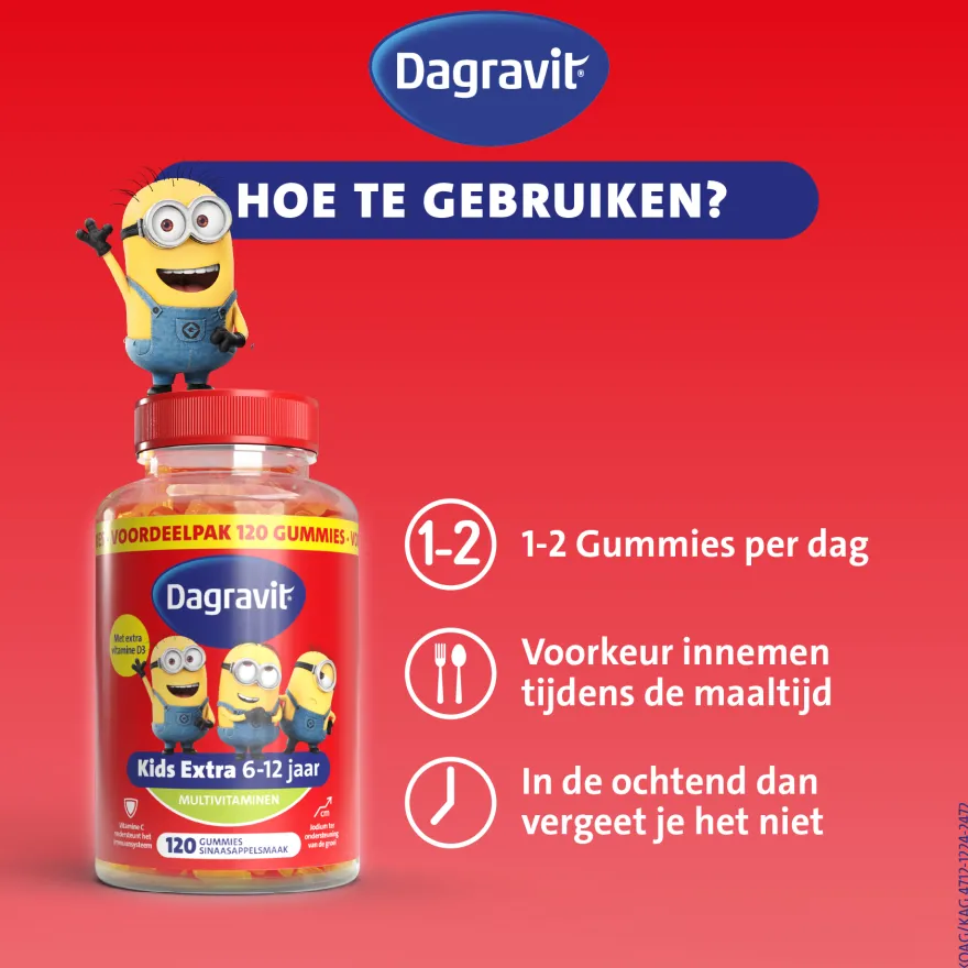 Dagravit Kids Multi 6-12 Jaar Vitaminions Gummies (120 gummies)