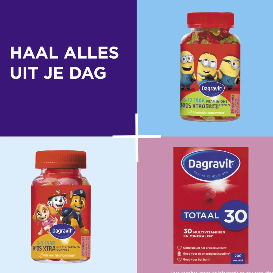 Dagravit Kids-Xtra Vitaminions Gums 6-12 Jaar (60 stuks)