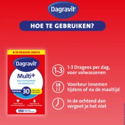 Dagravit Totaal 30 Multivitaminen (550 dragees)