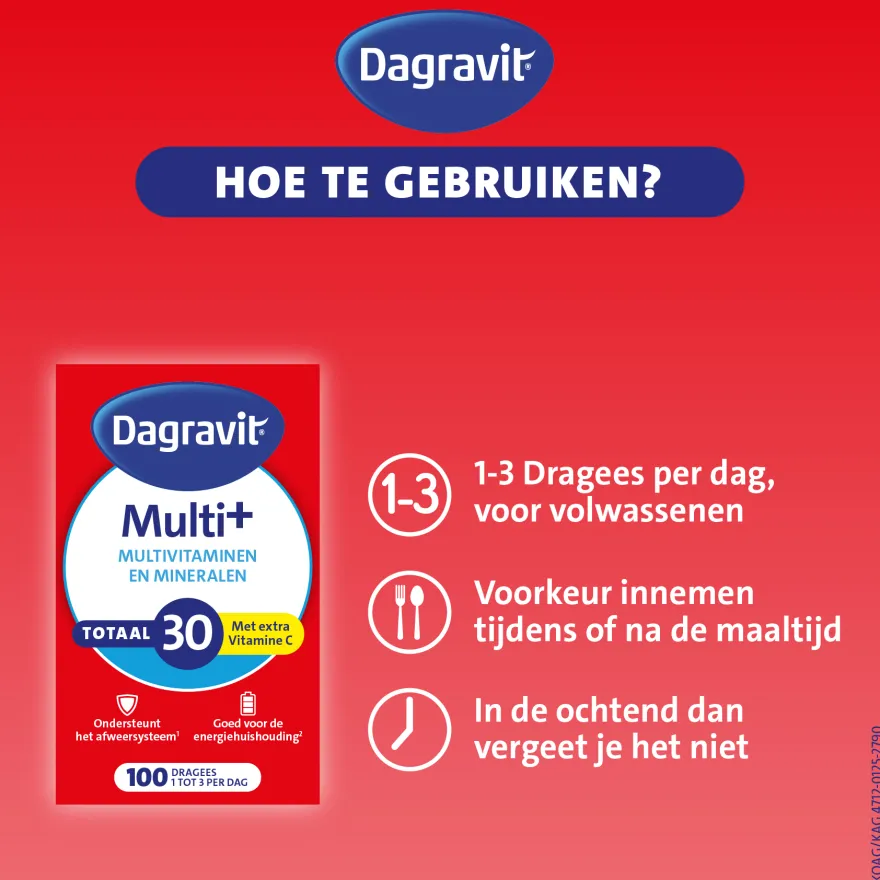Dagravit Totaal 30 Multivitaminen (100 dragees)