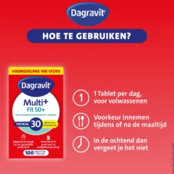 Dagravit Totaal 30 Vitaal 50+ Multivitaminen (100 tabletten)