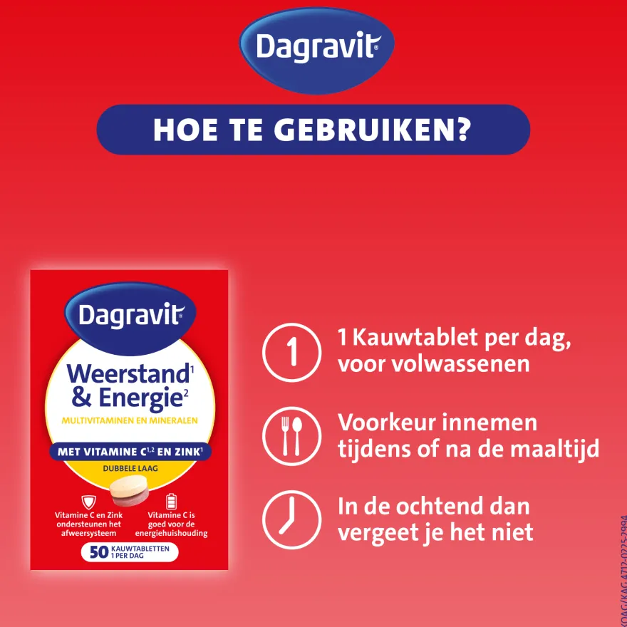 Dagravit Totaal 30 weerstand & energie (50 tabletten)
