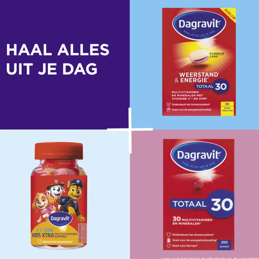 Dagravit Totaal 30 weerstand & energie (50 tabletten)