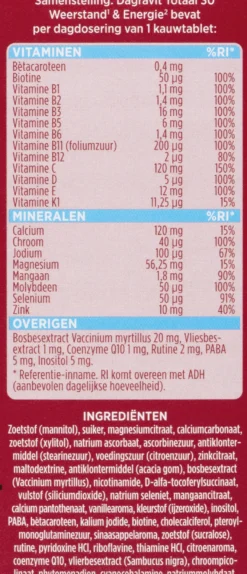 Dagravit Totaal 30 weerstand & energie (50 tabletten)