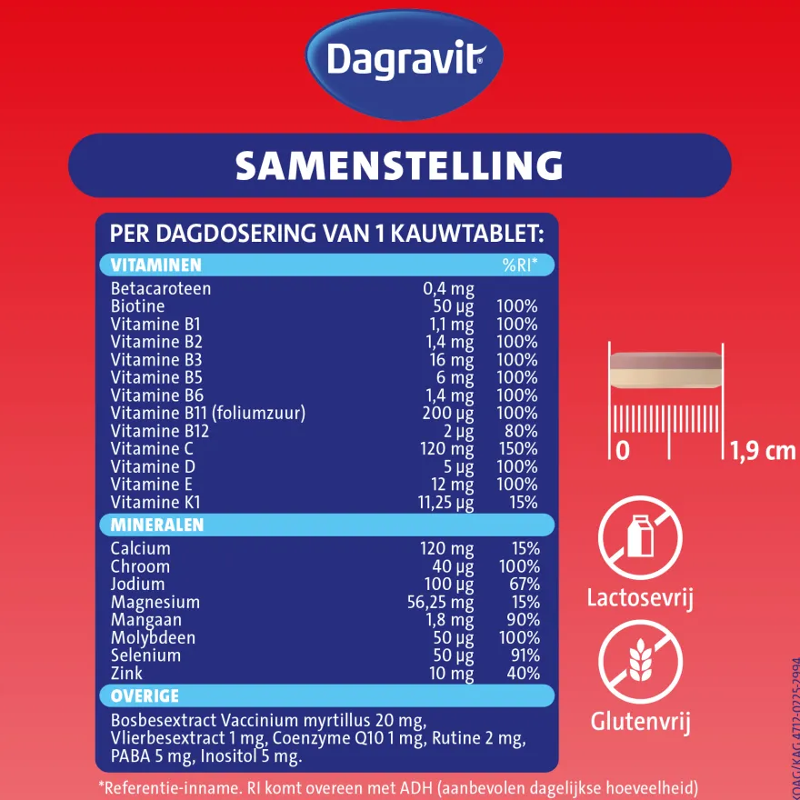 Dagravit Totaal 30 weerstand & energie (50 tabletten)