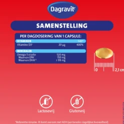Dagravit Vitaal 50+ Vitamine D + Omega-3 Visolie (90 capsules)
