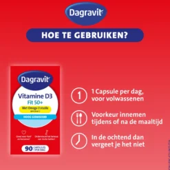 Dagravit Vitaal 50+ Vitamine D + Omega-3 Visolie (90 capsules)
