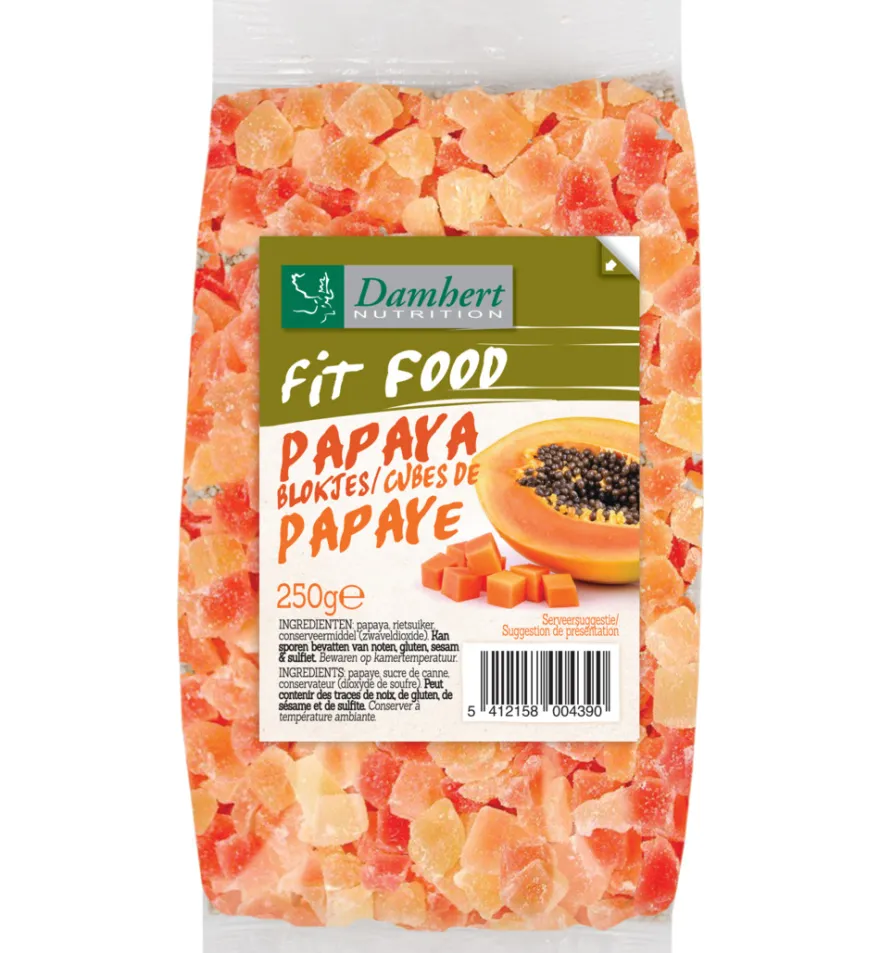 Damhert Fit Food Papayablokjes (250 gr)