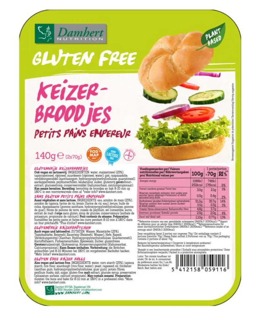 Damhert Keizerbroodje Glutenvrij (140 gr)