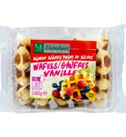 Damhert Wafel vanille minder suiker (140 gr)