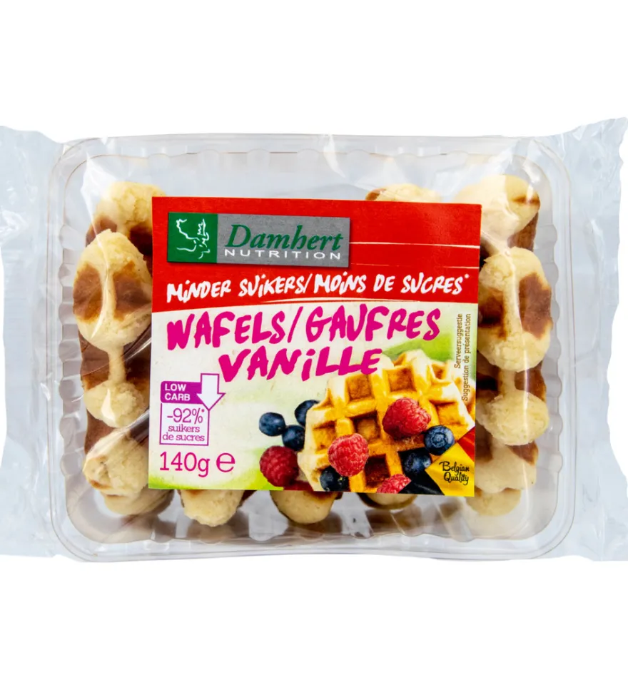 Damhert Wafel vanille minder suiker (140 gr)