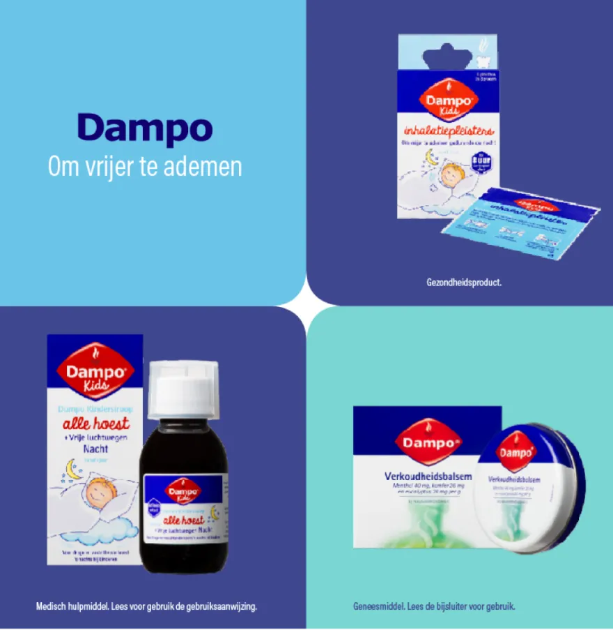 Dampo Kids Alle hoest +Vrije luchtwegen suikervrij (120 ml)