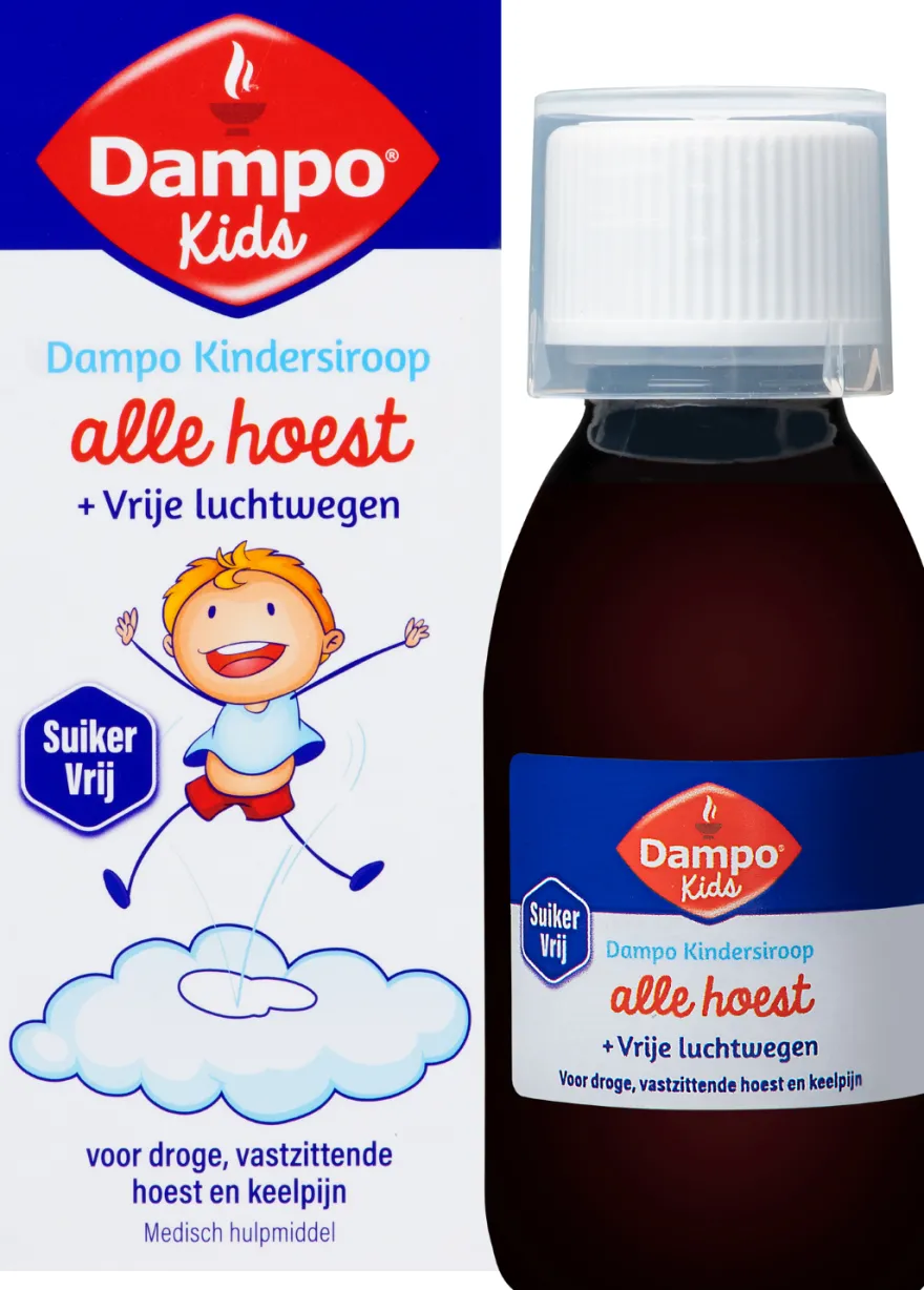 Dampo Kids Alle hoest +Vrije luchtwegen suikervrij (120 ml)