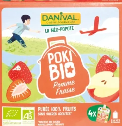 Danival Knijpfruit Appel-Aardbei (4 stuks)