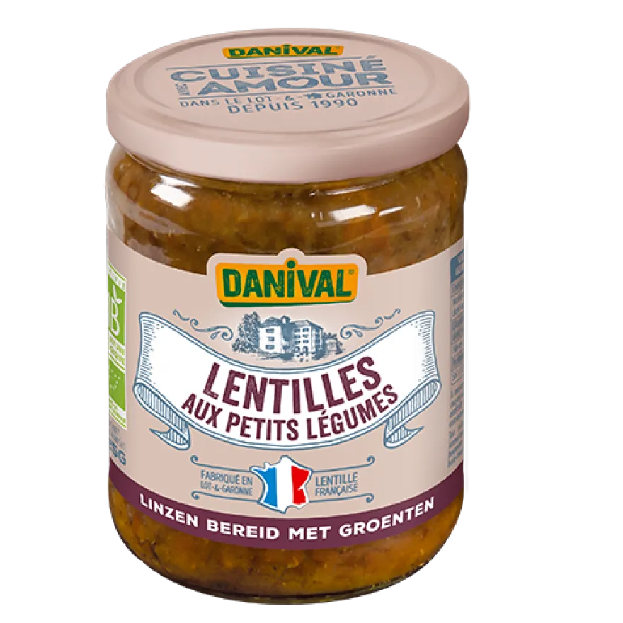 Danival Linzen met Groenten Bio (525 gr)