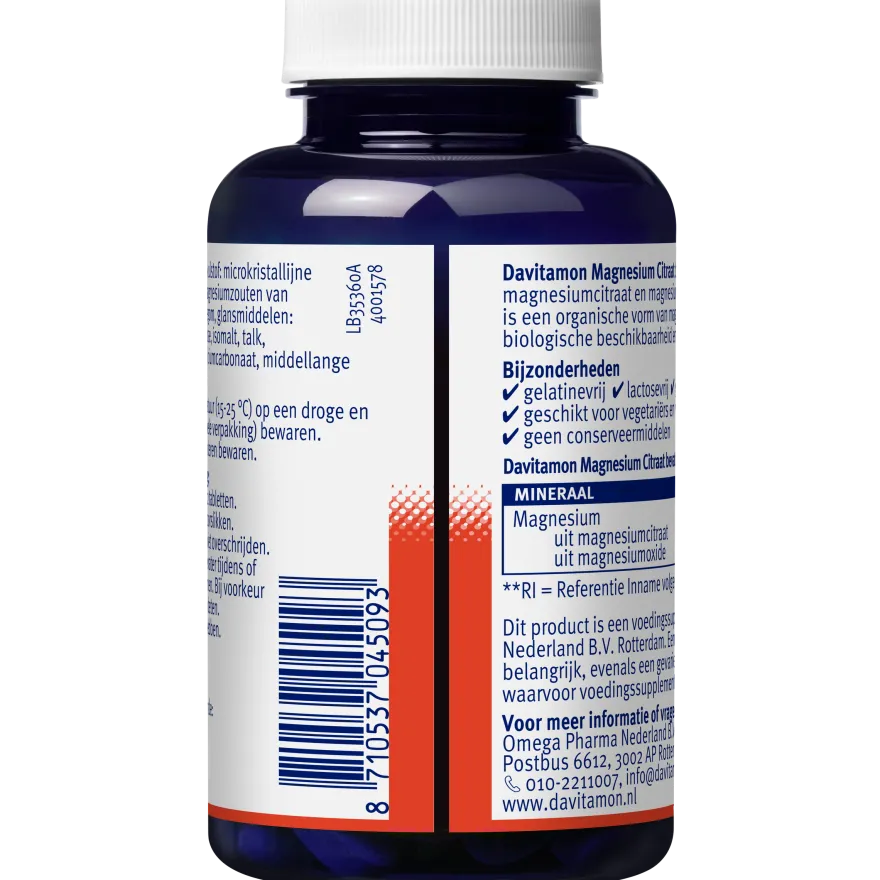 Davitamon Magnesiumcitraat & Magnesiumoxide (120 tabletten)