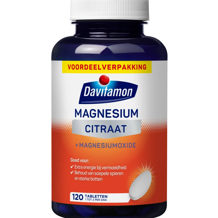 Davitamon Magnesiumcitraat & Magnesiumoxide (120 tabletten)