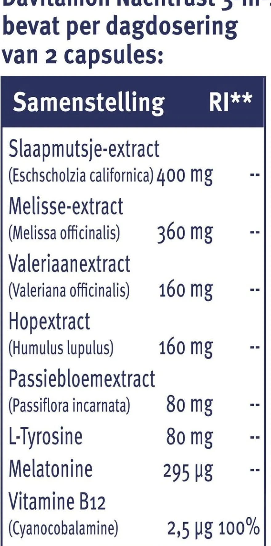 Davitamon Nachtrust 3-In-1 (20 capsules)