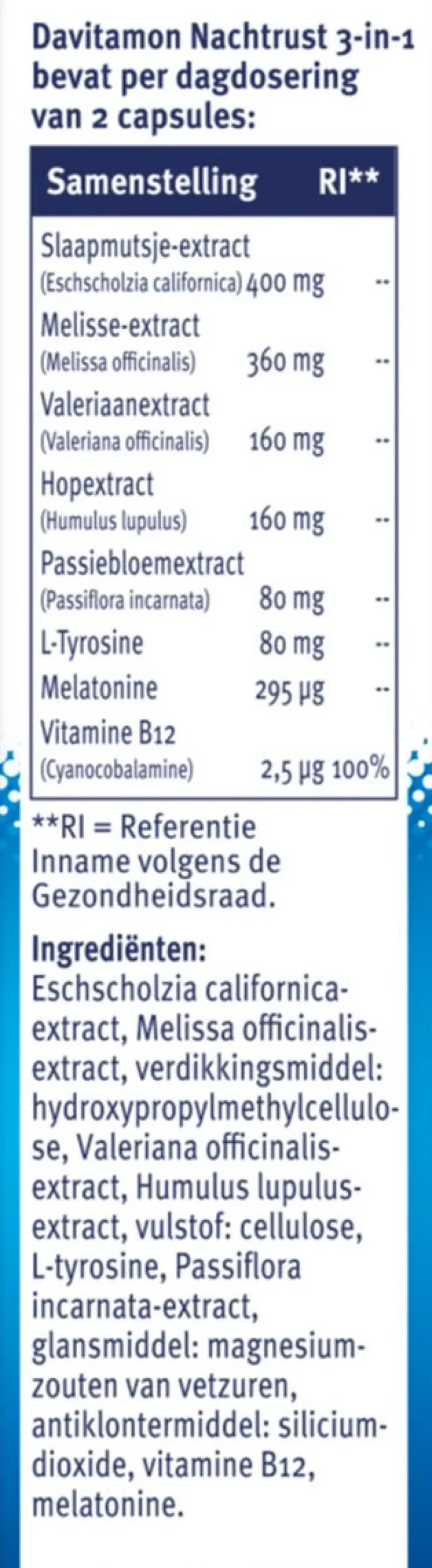 Davitamon Nachtrust 3-In-1 (20 capsules)