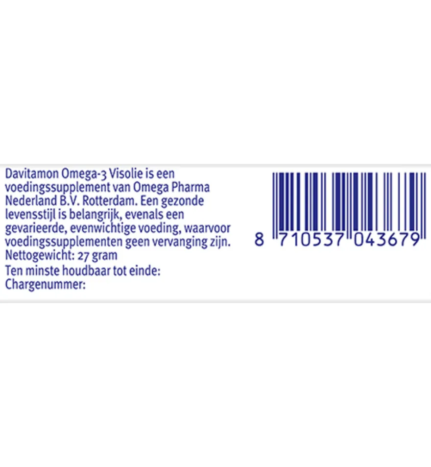 Davitamon Omega 3 Visolie (60 capsules)