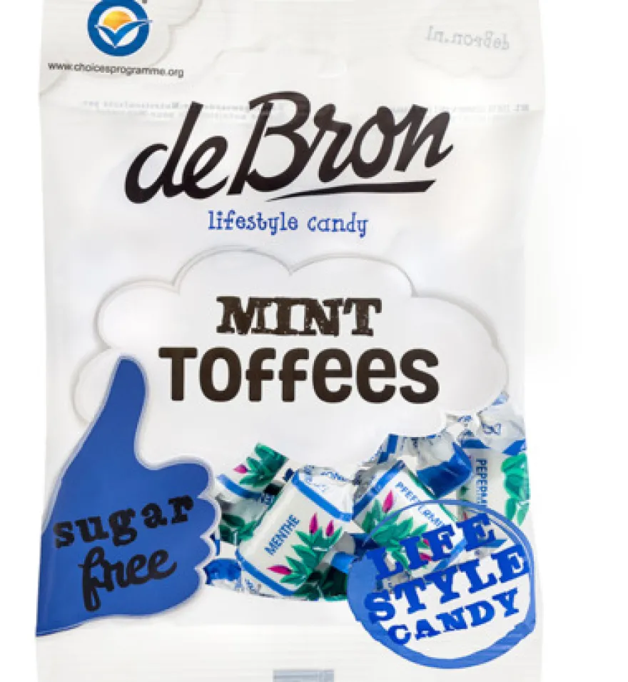 De Bron Mint toffee suikervrij (90 gr)
